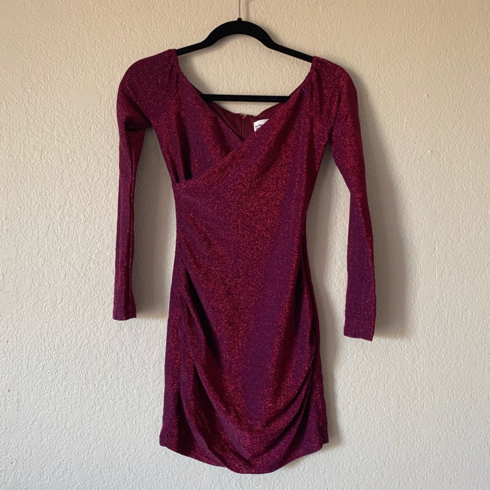 Revolve by the way pink red purple metallic shiny sparkly mini dress